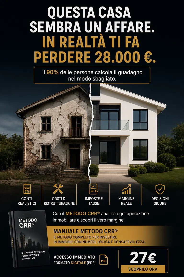 Confronto tra immobile da ristrutturare e immobile rinnovato con analisi dei costi.